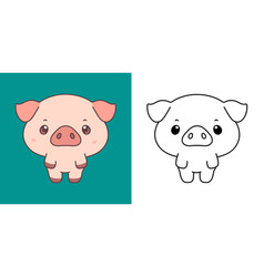 Cute Isolated Baby Pig Clipart