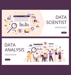 Data Scientist And Analyst Occupation Banners