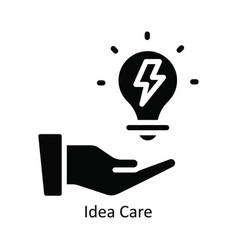 Idea Care Solid Icon Design N