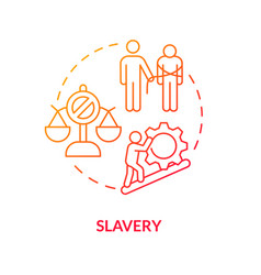 Slavery Red Gradient Concept Icon