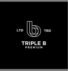 Triple B Bbb Letter Logo Icon Design