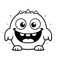 Cute Cartoon Monster Character Flat Design Style