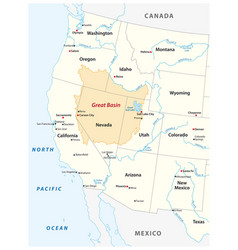 Map Great Basin In Western Usa