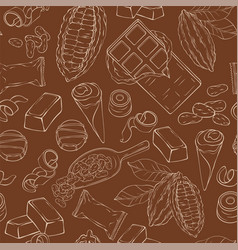 Outline Chocolate Seamless Pattern