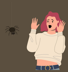 Scared People Frightened Woman Afraid Of Spider