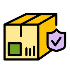 Secured Parcel Icon Flat