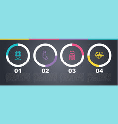 Set Line Map Pointer With Cross Hospital Inhaler