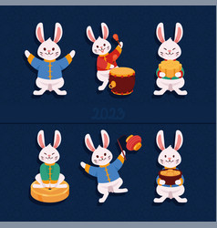 Six Chinese Rabbits