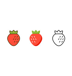 Strawberry Flat Icon Clipart Fruit