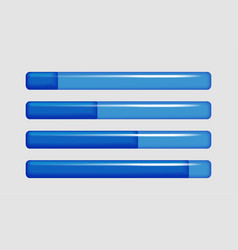 Blue Progress Bars 3d Clipart