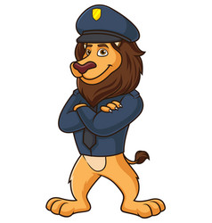 Lion Policeman With Arms Crossed