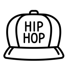 Hiphop Cap Icon Outline Style