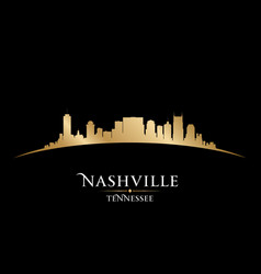 Nashville Tennessee City Skyline Silhouette