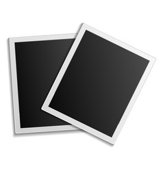 Photo Cards Black Empty Frame Realistic Mockup