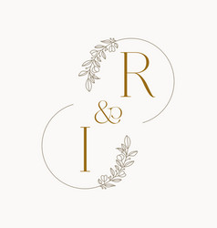 Ir Logo Initials Wedding Monogram Design