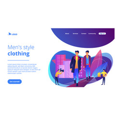 Men Style And Fashion Concept Landing Page