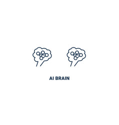 Ai Brain Icon Outline And Filled Brain Icon