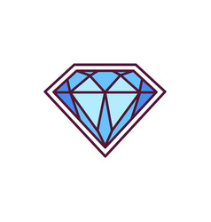 Diamond Slot Color Line Icon Gambling Casino