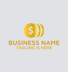 Doller Icon Gold Sign Design