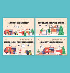 Santa Workshop Landing Page Template Set