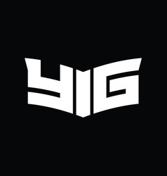 Yg Logo Monogram With Shield Slice Shape Design