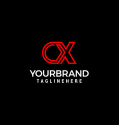 Initial Letter Cx Logo Line Design Template