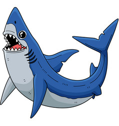 Mako Shark Cartoon Colored Clipart