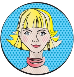 Portrait Of A Young Girl In Pop Art Style