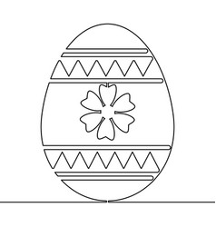 Continuous Line Easter Egg Holidays Concept