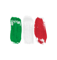 Italian Flag Made Of Brush Strokes Grunge