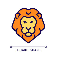 Lion Head Pixel Perfect Rgb Color Icon