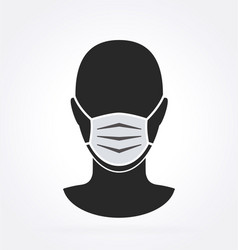 Man With Facemask Dark Gray