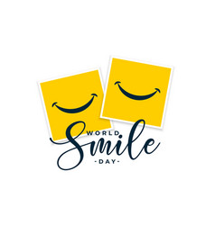 Creative World Smile Day Background With Photo