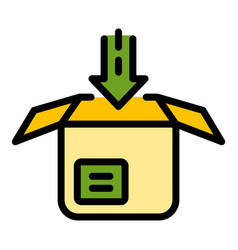 Open Parcel Icon Flat