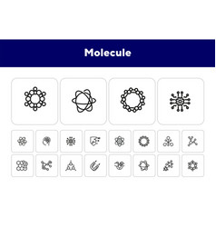 Molecule Line Icon Set