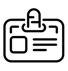 Tax Id Card Icon Outline Style