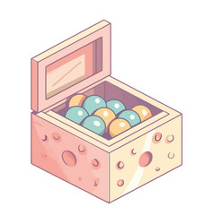 Wooden Box With Balls