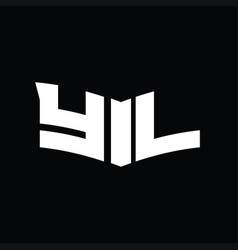 Yl Logo Monogram With Shield Slice Shape Design