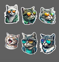 Cool Cat Cat With Sunglasses Chill Kitty Sticker