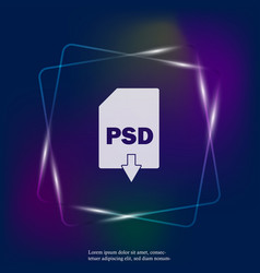 Psd Download Neon Light Icon Button Layers