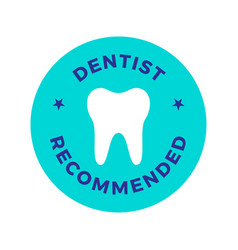 Dentist Recommended Approved Icon Logo Badge