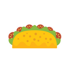 Tacos Icon Flat Mexican Food