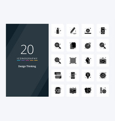 20 Design Thinking Solid Glyph Icon