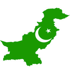 Pakistan Map With Flag