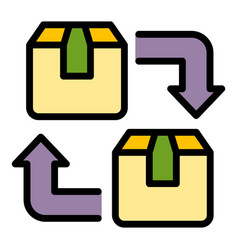 Parcel Replacement Icon Flat