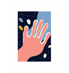 Hand Human With Space Background Design Design