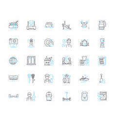 Home Maintenance Linear Icons Set Plumbing