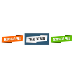 Trans Fat Free Banner Fat Free Ribbon Label