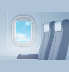 Aircraft Interior With Realistic Smooth Window