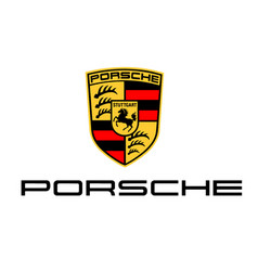 Porsche Brand Logo Car Symbol With Name Black